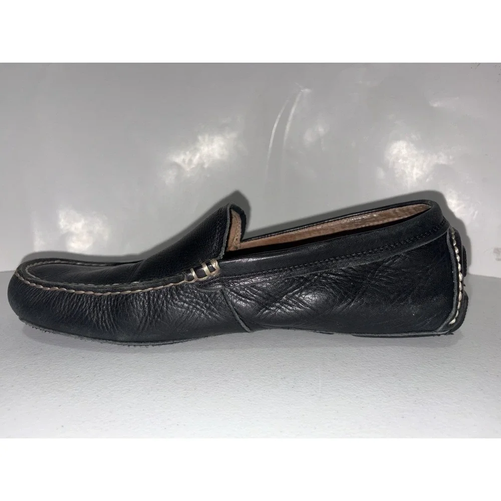 Banana Republic Black Leather Driving Moccasins Men's Slip On Shoes 9.5